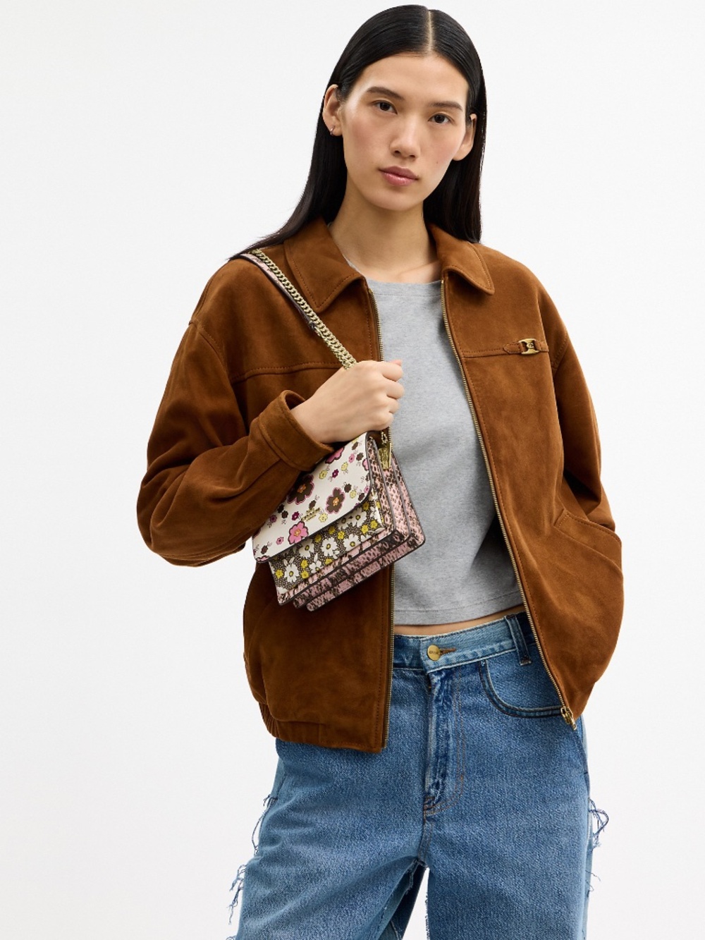 Authentic Coach Mini Klare Crossbody Bag With Floral Print - Picture 2 of 4